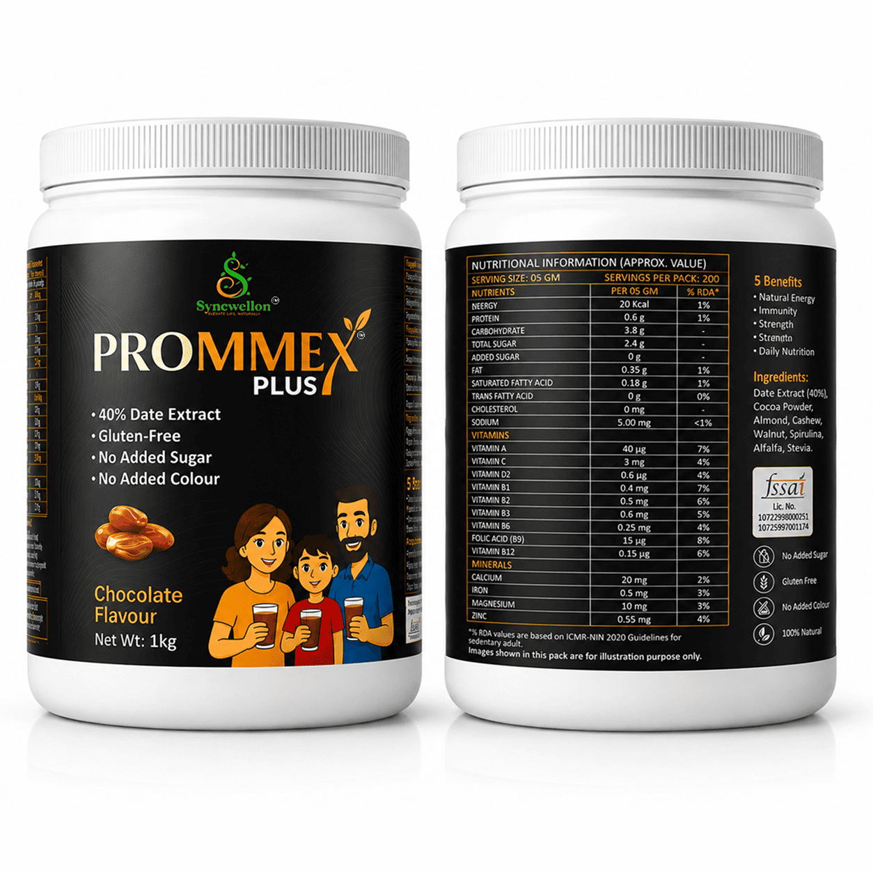 PROMMEX PLUS 1 KG – Natural Daily Nutrition Supplement | Chocolate Flavour