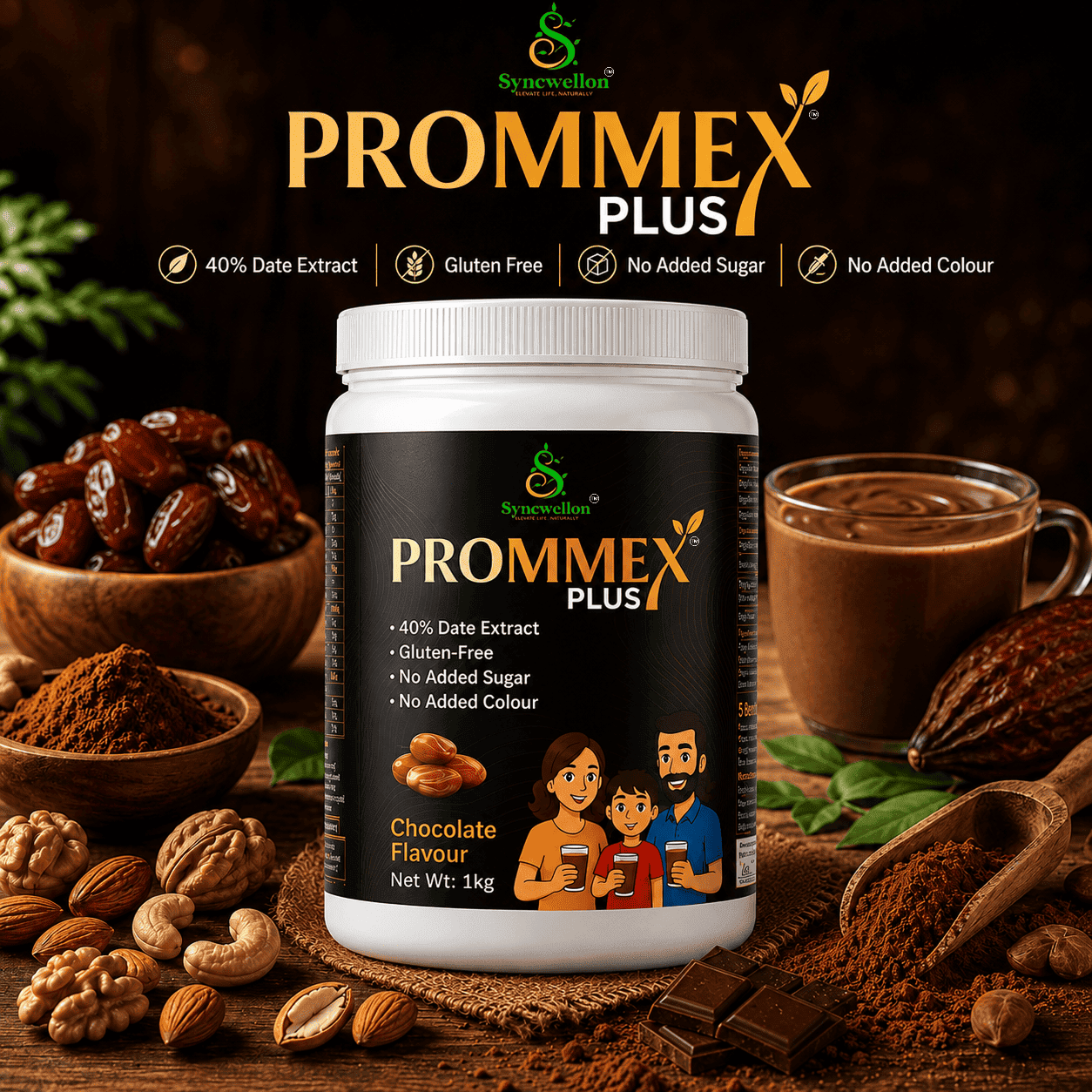 PROMMEX PLUS 1 KG – Natural Daily Nutrition Supplement | Chocolate Flavour